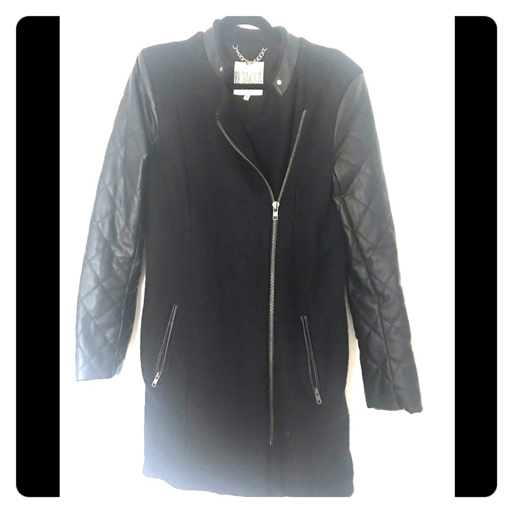 BB Dakota wool biker coat, M